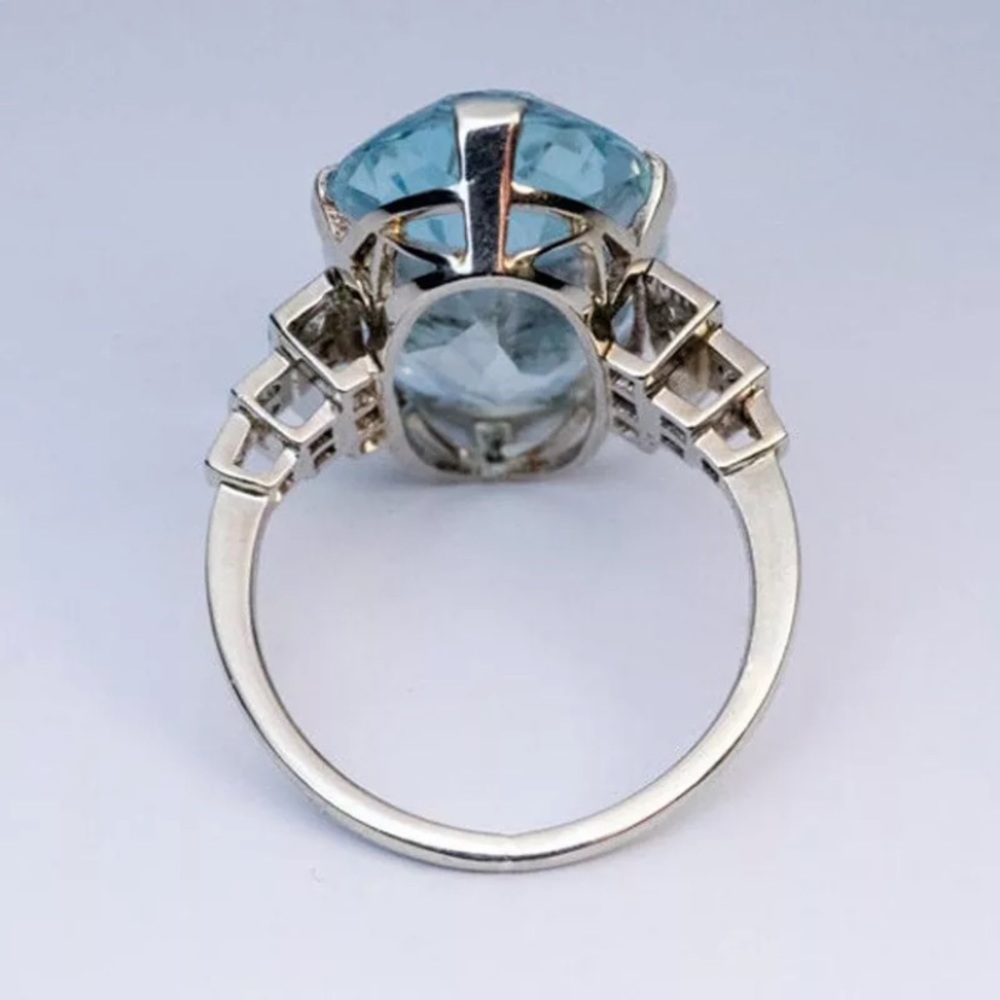 NEW 925 Sterling Silver Blue Stone Ring - Picture 12 of 13